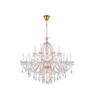 Bohemian Brilliance LARGE 18 Arm Two Tier Chandelier - GOLD