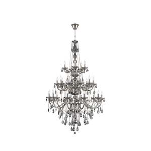 Bohemian Elegance 25 Light Crystal Chandelier- SMOKE