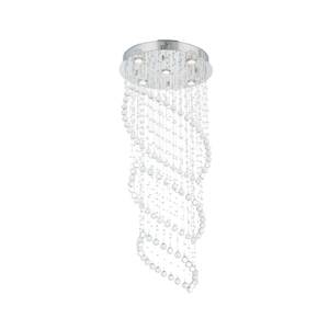 Contemporary Triple Leaf LED Chandelier - CLEAR- W:50cm H:120cm