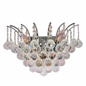 Cascading Empress Collection: Cascading Empress Wall Sconce - Chrome - W:40cm