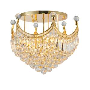 Empire Royal Empire Collection: Royal Empire Flush Mount GOLD Basket Chandelier- W:50cm