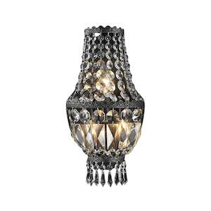 French Basket Wall Sconce Light - Antique SILVER - W:20cm