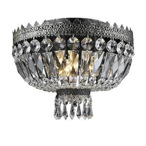 Royal French Basket Chandelier - Flush Mount - Antique SILVER - W:30cm