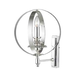 Hampton Orb Collection: Hampton Orb - Wall Sconce - Silver Plated