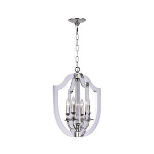 Lantern Collection: NewYork Lantern 4 Light - Polished Nickel Finish