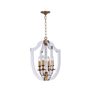 Lantern Collection: NewYork Lantern 4 Light - Antique Gold Finish