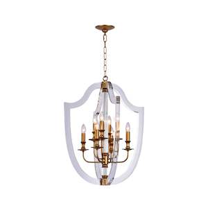 Lantern Collection: NewYork Lantern 8 Light - Antique Gold Finish
