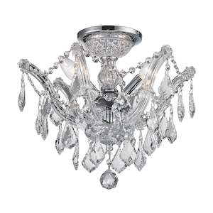 Maria Theresa Flush Mount Chandelier - Chrome Finish - W:40cm
