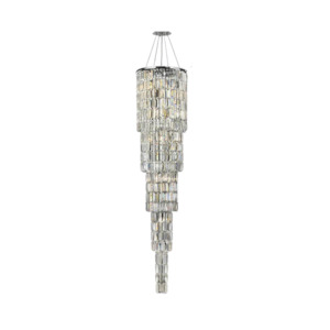 Modena Collection: Modena Entrance Crystal Pendant Light - 5 Tier Round - W:40 H:170