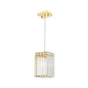 Modular Collection: Modular Single Light Pendant - Square - Gold Fixtures