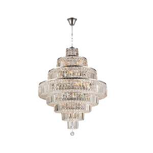 Modular Collection: Modular 8 Tier Crystal Pendant Light - CHROME