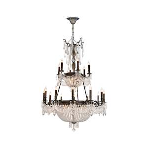Regency Basket Chandelier Double Layer - Antique Bronze Style - W:100cm