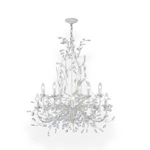 Willow Leaf: Willow Contemporary Leaf Chandelier - Antique White - W: 87cm