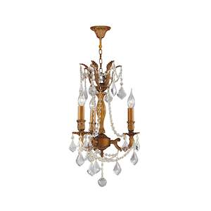 MONACO 3 Arm Chandelier - French Gold