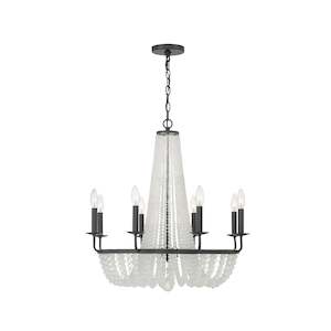 Seneca Collection - 8 Light Gold Chandelier - black