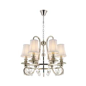 Traditional Filter: NewYork - Hampton 6 Arm Chandelier - Nickel Plated