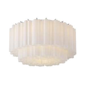 Flushmountchandelier Filter: Odelle Collection - Flush Mount Chandelier - White & Chrome - W:56cm