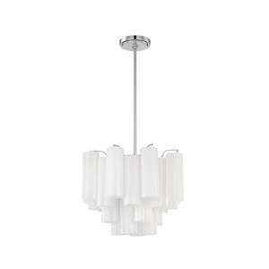 Chrome Filter: Odelle Collection - Ring Chandelier - White & Chrome - W:45cm