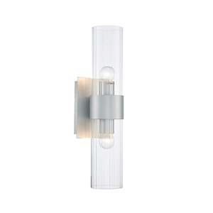 Silver Filter: Provincial Collection Wall Sconce - Matte Silver Finish - H:42cm