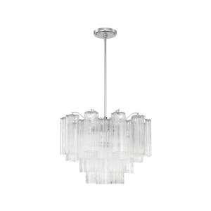 Odelle Collection - Ring Chandelier - Clear & Chrome - W:50cm