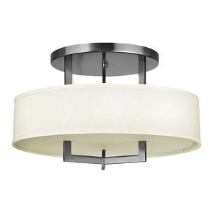 Flush Mount Chandeliers: Bowery Collection - Flush Mount Chandelier - Antique Nickel - W:50cm