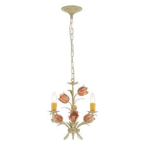Crystal Chandeliers: Brittany Collection - Sage Rose 3 Lights Chandelier