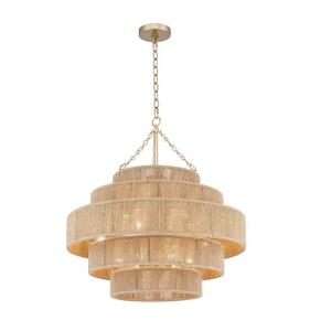 Crystal Chandeliers: Soto Collection - 5 Layer Chandelier - Rattan - W:80cm