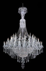 Crystal Chandeliers: Bohemian Prague 122 Light Crystal Chandelier - Chrome