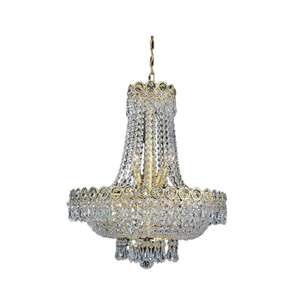 Crystal Chandeliers: Empire Basket Chandelier - Gold - 8 Light