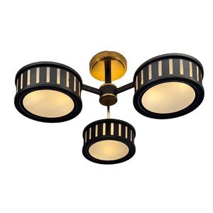 Flush Mount Chandeliers: Kirby Collection - Flush Mount Chandelier - Matte Black Frame - W:74cm