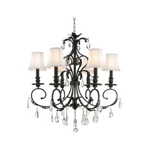 Aria Collection: ARIA - Hampton 6 Arm Chandelier - Dark Bronze