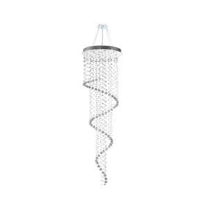 Contemporary Spiral LED Chandelier - Smoke - W:70cm H:240cm