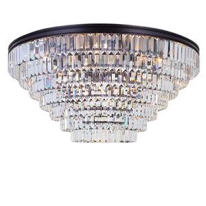 Jordan Collection - Flush Mount Chandelier - Warm Bronze - W:90cm