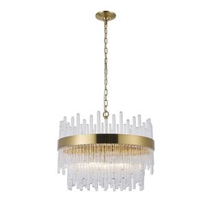 Modern Filter: Selene Collection - 55cm Chandelier - Brass
