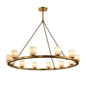 Hulton Collection - 12 Light Chandelier - Satin Brass