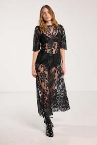 Salasai: Paloma Lace Dress Black