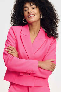 Pom Amsterdam: Short Vibrant Pink Blazer