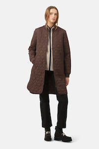 Long Quilt Coat Ebony