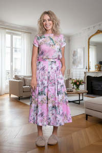 Sale Summer 25: Rococo Print Pleat Skirt