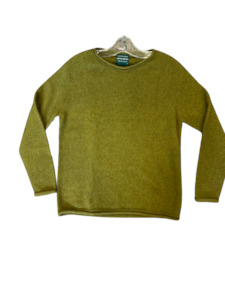 Lothlorian Knitwear: Scroll Jumper Olive