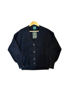 Lothlorian Knitwear: Prime V Neck Cardigan Black