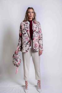 Smokey Floral Linen Jacket