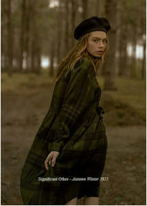 Salasaiw25sale: Boyfriend Dress - Forest Green Check