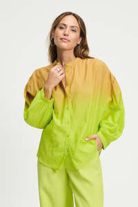 Pom Amsterdam: Faded Summer Lime Blouse