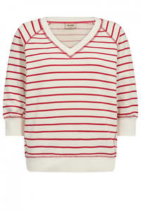 Maggie Stripe Sweatshirt Red