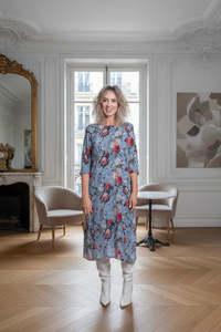 Sheryl May Dress 30 Off: Dove Print Silk Shift