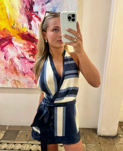 Mini Dresses: Sir The Label Dazed Wrap Halter Mini Dress