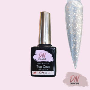 Base Top Coats Etc: TOP COAT - Sparkle - ROSEGOLD