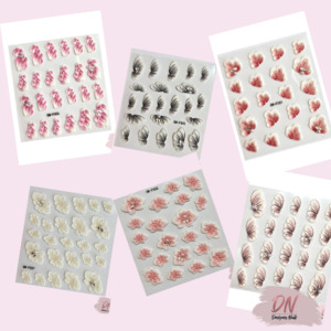 5d Flower stickers- 7 styles