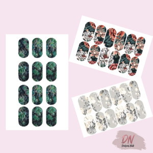Water Decals: decals - flowers/plants